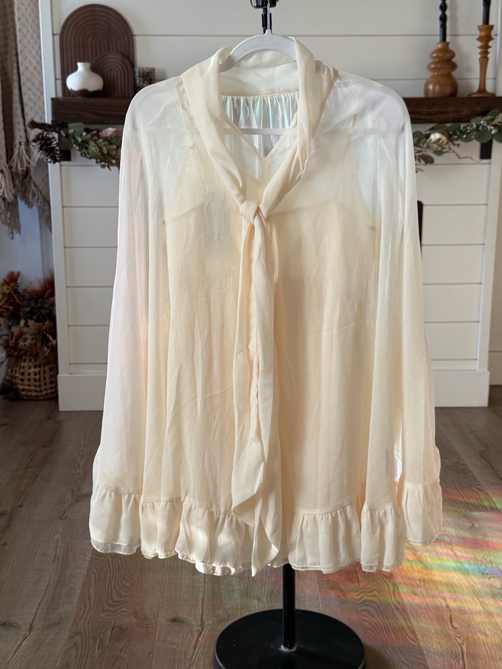 Altar'd State Cream Ruffle Mini Dress - Picture 2 of 4